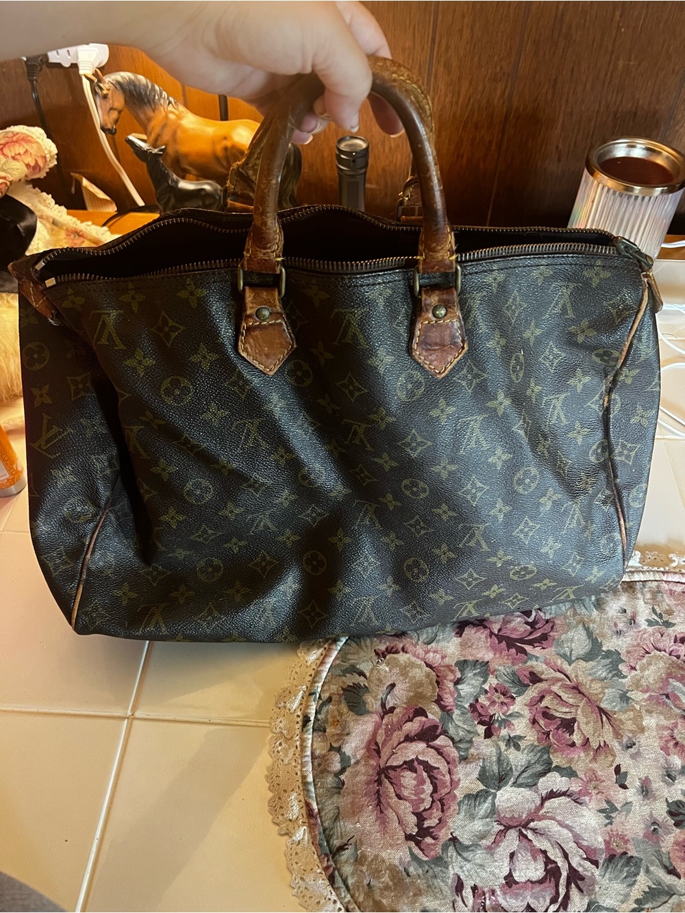 Classic Monogram Canvas Duffel Bag in Brown and Tan